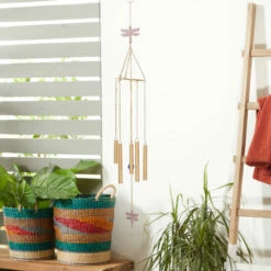 Budget 🔥 Studio 350 Gold Iron Eclectic Windchime 40 X 5 X 5 😉