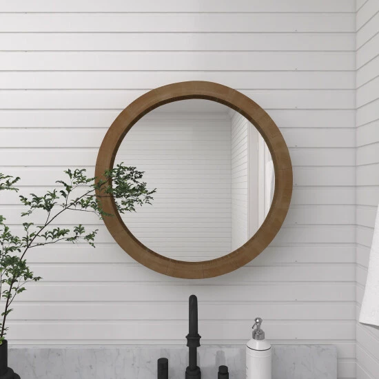 Brand new ๐ฏ Studio 350 Brown MDF Contemporary Wall Mirror ๐ฏ - Image 4