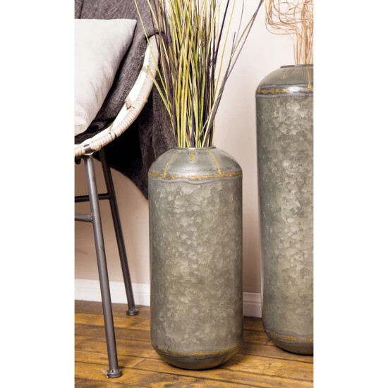 Budget ✨ Studio 350 Farmhouse Metal Planter 8" X 19" Grey 😀 - Image 4