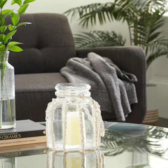 Brand new 👍 Studio 350 White Glass Coastal Lantern ⭐