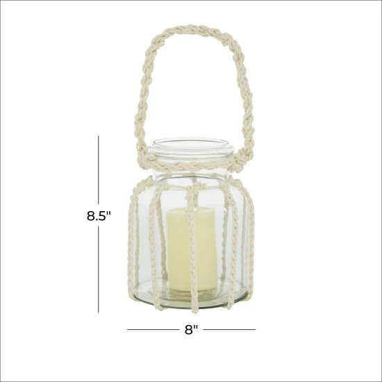 Brand new 👍 Studio 350 White Glass Coastal Lantern ⭐ - Image 8