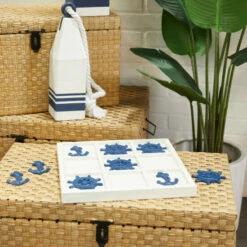 Budget 😀 Studio 350 Blue Iron Nautical Game Set - 14 X 14 X 1 🤩