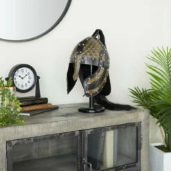 Promo 🥰 Studio 350 Black Iron Vintage Helmet - 10 X 12 X 18 😉