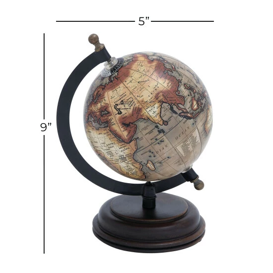 Top 10 โ Studio 350 Wood Rustic Globe - 6 X 5 X 8Round Black โญ - Image 6