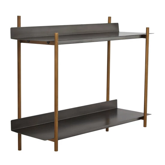 Best Sale 🤩 Studio 350 Grey Metal Modern Wall Shelf - 21.20x24.10x9.10 💯 - Image 3