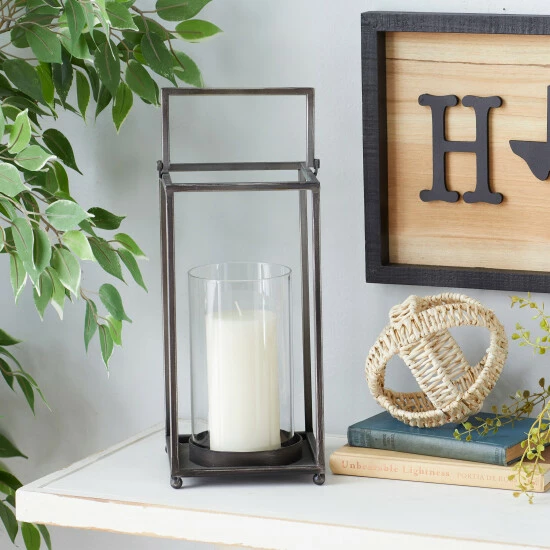 Flash Sale ๐ฅ Studio 350 Black Metal Modern Lantern 16 X 6 X 6 - 6 X 6 X 16 โค๏ธ