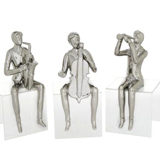 Best reviews of 👍 Studio 350 Silver Ceramic Traditional Sculpture People (Set Of 3) - 4 X 5 X 9 ✨ - Image 2