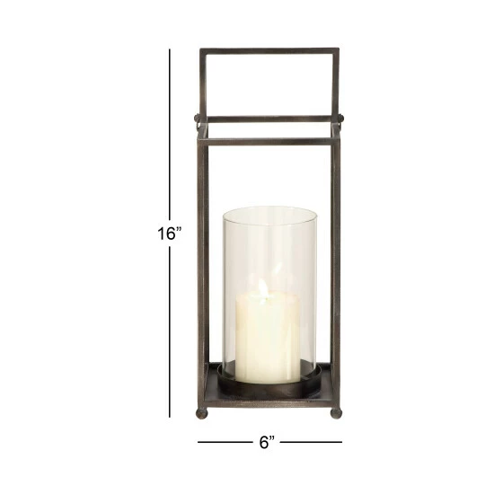 Flash Sale ๐ฅ Studio 350 Black Metal Modern Lantern 16 X 6 X 6 - 6 X 6 X 16 โค๏ธ - Image 6
