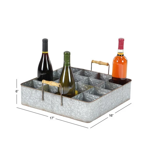 Best deal ๐ Studio 350 Farmhouse Wood And Metal 16-Bottle Table Top Wine Holder ๐ - Image 4