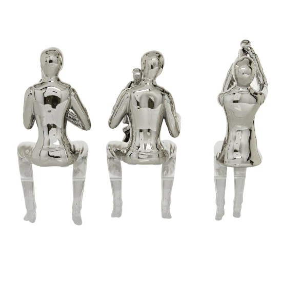 Best reviews of 👍 Studio 350 Silver Ceramic Traditional Sculpture People (Set Of 3) - 4 X 5 X 9 ✨ - Image 7