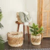 Deals 🌟 Studio 350 Beige Sea Grass Contemporary Storage Basket (Set Of 3) - S/3 16", 13", 13"H 🌟