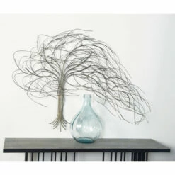 Discount 🔥 Studio 350 Silver Metal Contemporary Wall Decor Trees And Nature 36 X 54 X 4 👏