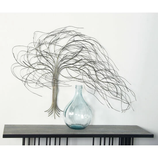Discount 🔥 Studio 350 Silver Metal Contemporary Wall Decor Trees And Nature 36 X 54 X 4 👏
