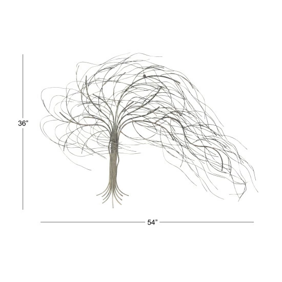 Discount 🔥 Studio 350 Silver Metal Contemporary Wall Decor Trees And Nature 36 X 54 X 4 👏 - Image 5