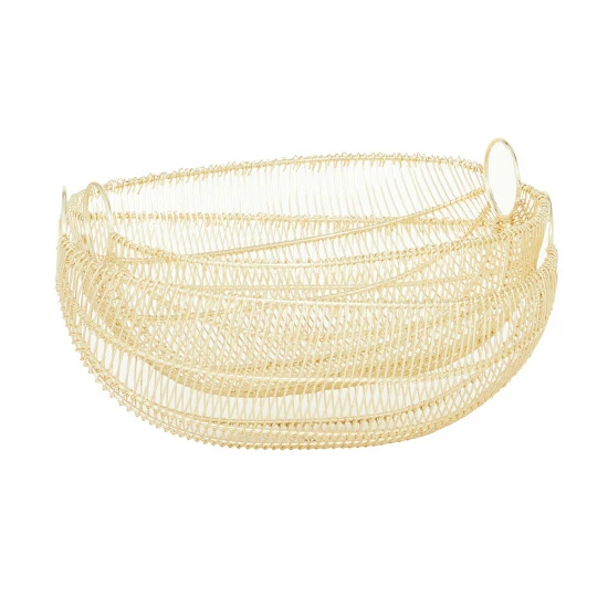 Top 10 🔥 Studio 350 Gold Iron Contemporary Decorative Bowl (Set Of 2) - 15 X 15 X 8 😉 - Image 2