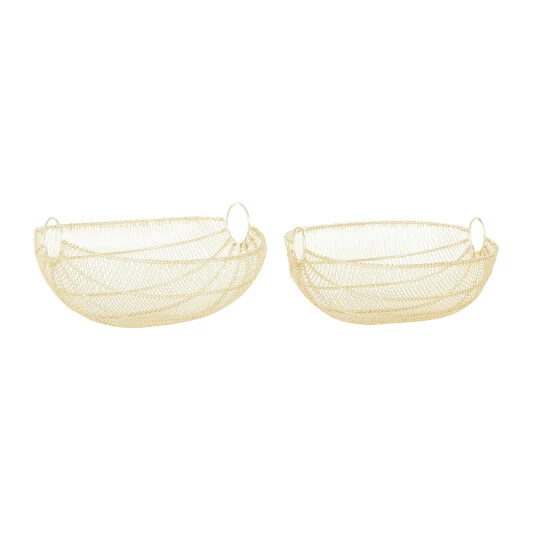 Top 10 🔥 Studio 350 Gold Iron Contemporary Decorative Bowl (Set Of 2) - 15 X 15 X 8 😉 - Image 4
