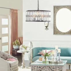 Buy 🌟 Studio 350 Black Iron Glam Chandelier - 24 X 24 X 12 🔥