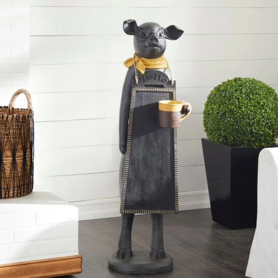 Best Sale ๐ Studio 350 Black Polystone Farmhouse Sculpture Animals 46 X 13 X 15 - 13 X 15 X 46 ๐ฅฐ