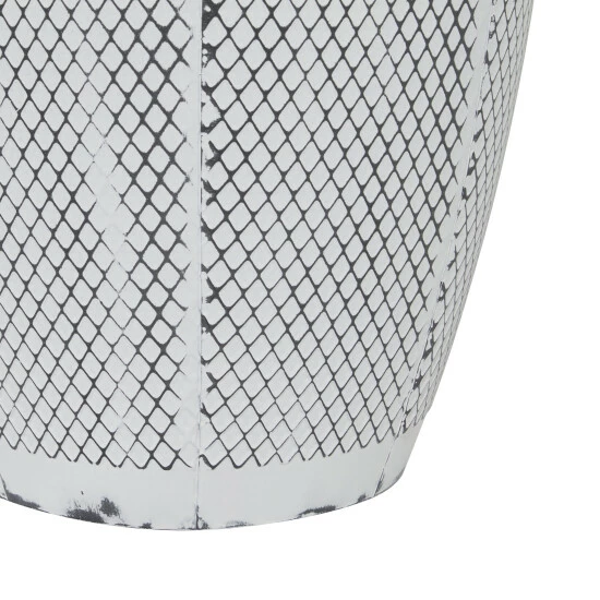 Cheapest 😉 Studio 350 White Iron Farmhouse Planter (Set Of 3) - 18 X 18 X 19Round 🔔 - Image 4