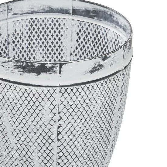 Cheapest 😉 Studio 350 White Iron Farmhouse Planter (Set Of 3) - 18 X 18 X 19Round 🔔 - Image 5