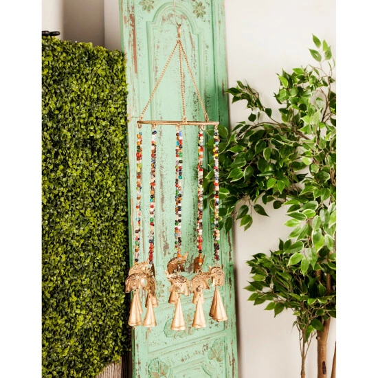 Budget ❤️ Studio 350 Gold Iron Eclectic Windchime 17 X 7 X 7 - 7 X 7 X 17 ❤️