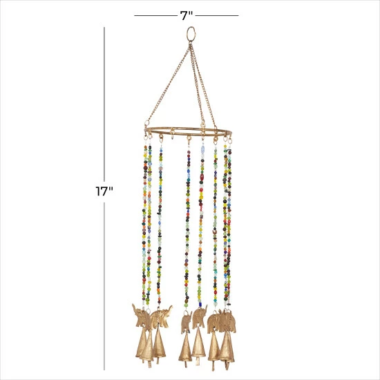 Budget ❤️ Studio 350 Gold Iron Eclectic Windchime 17 X 7 X 7 - 7 X 7 X 17 ❤️ - Image 6