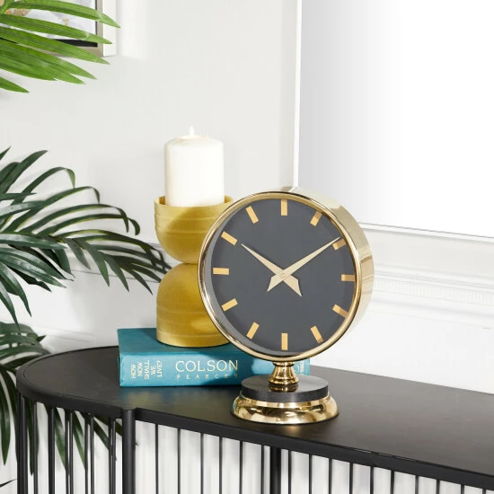 Best Sale 👍 Studio 350 Gold Stainless Steel Modern Clock 🎁
