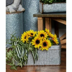 New ๐ Studio 350 Farmhouse Metal Rectangular Planters With Handle (Set Of 3) ๐