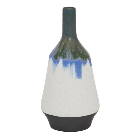 Hot Sale ๐ Studio 350 White Ceramic Contemporary Vase 14 X 7 X 7 ๐ - Image 2