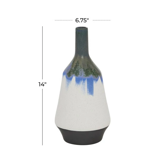 Hot Sale ๐ Studio 350 White Ceramic Contemporary Vase 14 X 7 X 7 ๐ - Image 5
