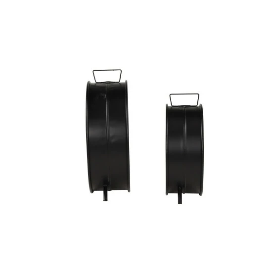 Wholesale 😉 Studio 350 Black Metal Industrial Candle Holder (Set Of 2) - 16 X 6 X 16Round ⌛ - Image 5