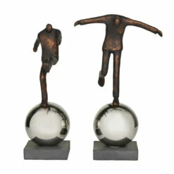Top 10 👍 Studio 350 Bronze Polystone Modern People Sculpture ( Set Of 2) - S/2 17", 16"H 🔔