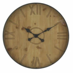 Cheap 🌟 Studio 350 Brown Wood Natural Wall Clock, 32 X 32 X 2 - 32 X 2 X 32 🛒