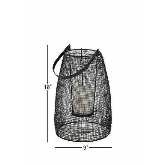 Buy 😍 Studio 350 Black Metal Modern Lantern 16 X 9 X 9 - 9 X 9 X 16 🤩 - Image 7