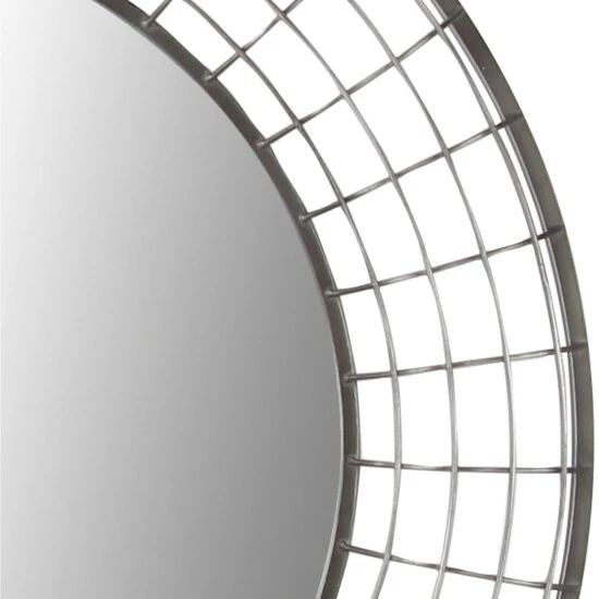 Outlet ⭐ Studio 350 Black Iron Industrial Wall Mirror 36 X 36 X 2 - 36 X 2 X 36Round ✔️ - Image 5