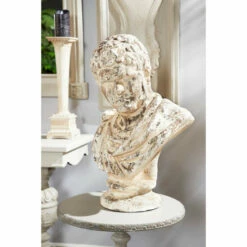 New ๐ Studio 350 Beige Polystone Vintage Sculpture People 26 X 17 X 14 - 17 X 14 X 26 ๐