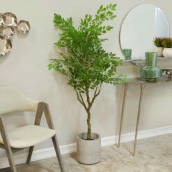 Promo ✔️ Studio 350 Green Vinyl Contemporary Artificial Tree - 39 X 39 X 61 🌟