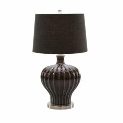 Flash Sale 🔔 Studio 350 Brown Earthenware Modern Table Lamp 28 X 16 X 16 ✨