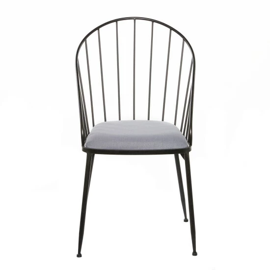 Flash Sale 🥰 Studio 350 Black Metal Dining Chair With Grey Cushion Seat 21" X 37" - 21 X 24 X 37 💯 - Image 3