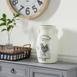 Best reviews of 👏 Studio 350 White Ceramic Farmhouse Vase 13 X 8 X 8 🔥