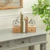 Cheap 👏 Studio 350 Brown Wood Farmhouse Bookends Cars And Motorcycles 9 X 5 X 5 - 5 X 5 X 9 🌟