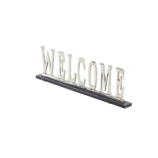 Best Pirce ๐ Studio 350 Silver Aluminum Glam Decorative Sign 6 X 21 X 2 - 21 X 2 X 6 ๐งจ - Image 5