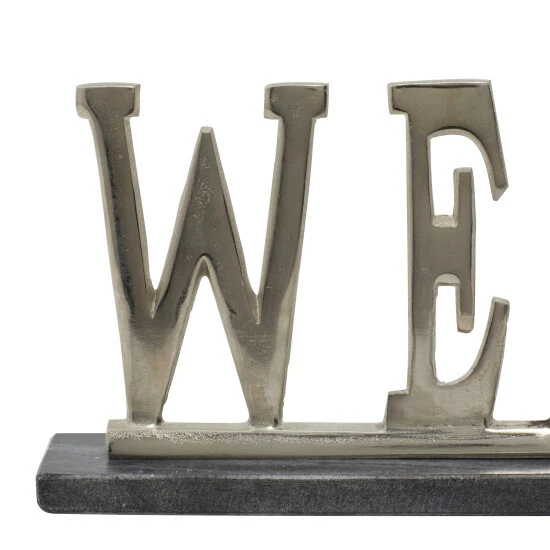 Best Pirce ๐ Studio 350 Silver Aluminum Glam Decorative Sign 6 X 21 X 2 - 21 X 2 X 6 ๐งจ - Image 6