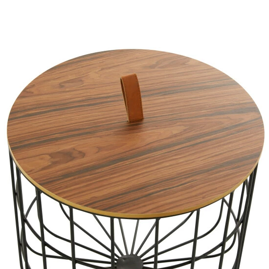 Best reviews of 🔥 Studio 350 Brown Metal Contemporary Storage Basket (Set Of 2) - S/2 20", 17"H ✔️ - Image 4