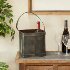 Cheap 🔔 Studio 350 Leather Modern Wine Holder - 9 X 9 X 17 Black 💯