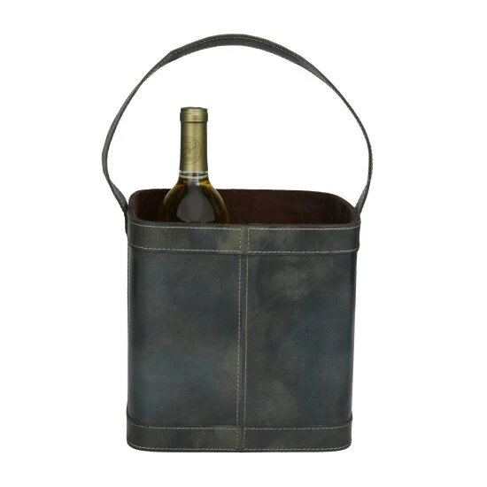 Cheap ๐ Studio 350 Leather Modern Wine Holder - 9 X 9 X 17 Black ๐ฏ - Image 2