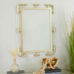 Promo 👍 Studio 350 Gold Metal Glam Wall Mirror - 24 X 1 X 32 🌟