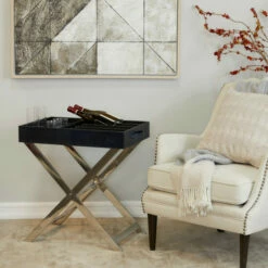 Brand new ๐ Studio 350 Stainless Steel Modern Wine Holder - 24 X 16 X 26 Black ๐