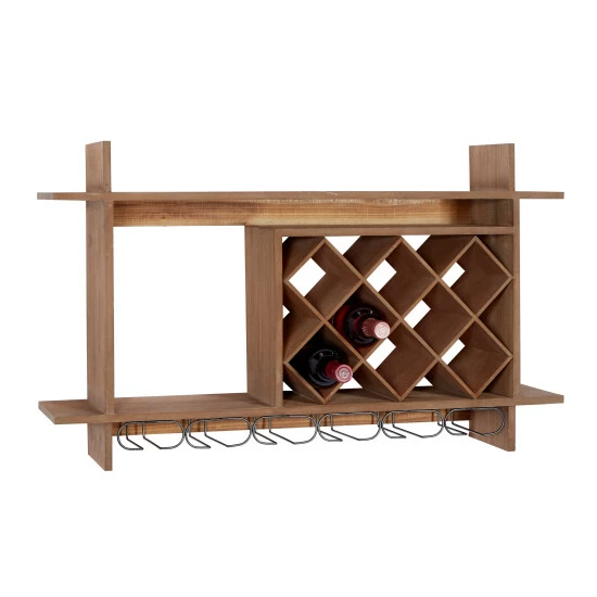 Cheapest 🔥 Studio 350 Brown Wood Farmhouse Wine Rack 20 X 34 X 8 - 34 X 8 X 20 👍 - Image 2