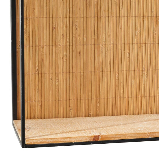 Coupon ๐งจ Studio 350 Brown Bamboo Modern Wall Shelf ( Set Of 2) - S/2 24", 16"W ๐คฉ - Image 5